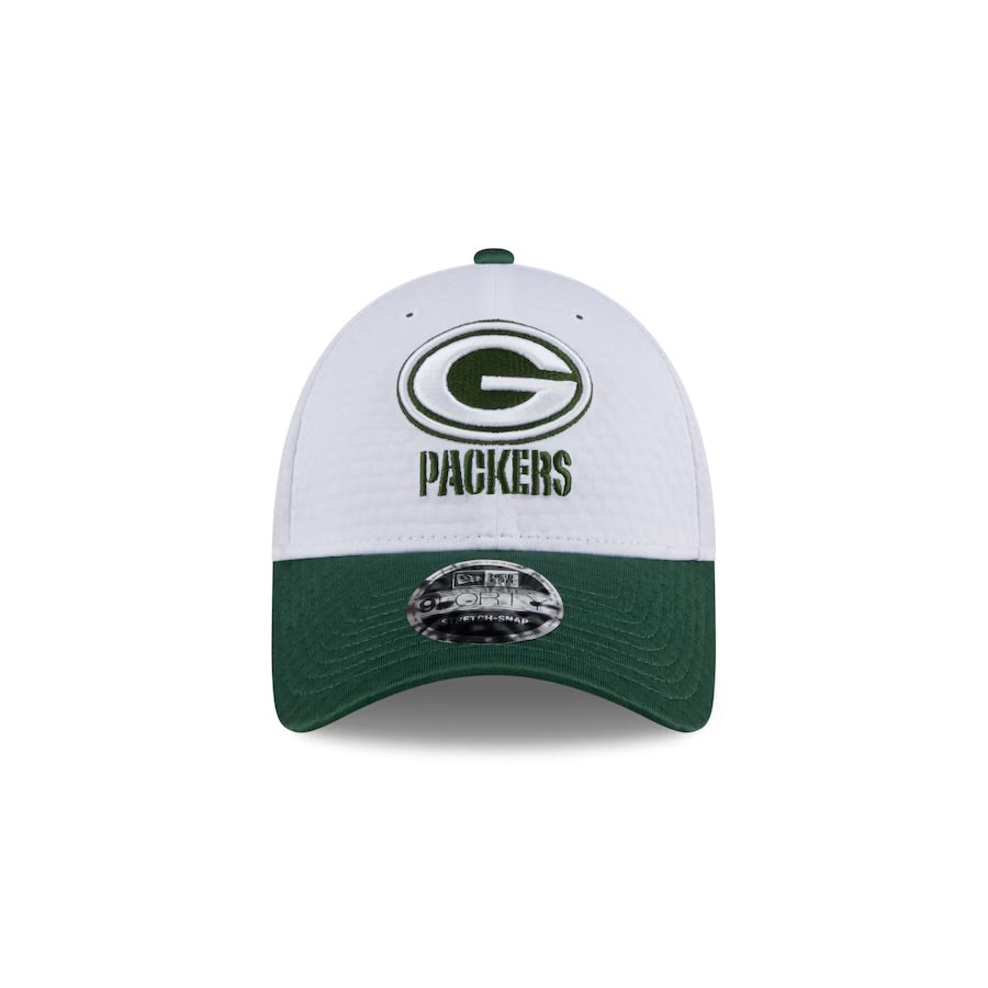 Green Bay Packers Kids Hat - Training Camp Collection 2-Tone 9Forty Kids NFL Stretch Snapback Cap - New Era